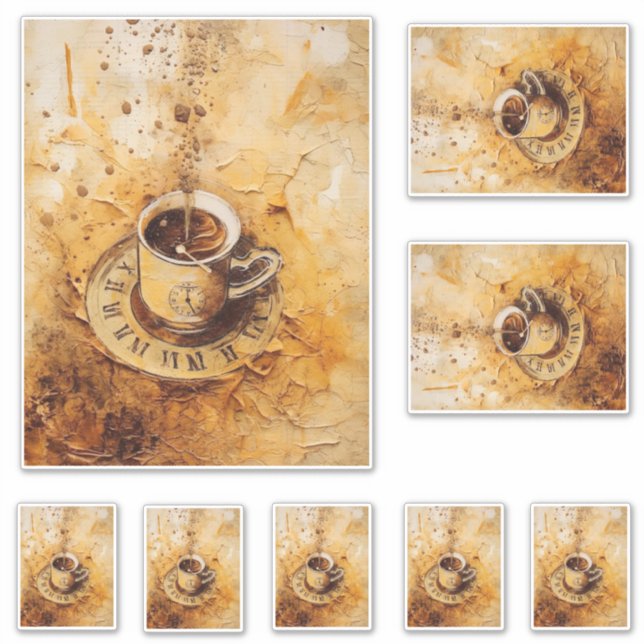 Pegatina Hora de Carga de Café (Anverso)