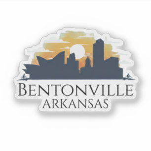 Pegatina Horizonte de Bentonville, Arkansas