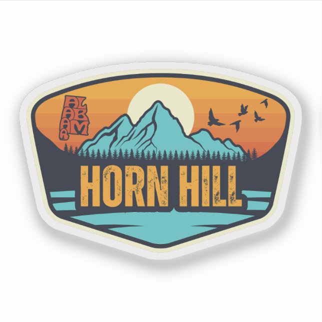Pegatina Horn Hill, Alabama (Anverso)