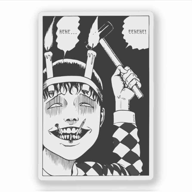 Pegatina Horror anime art (Anverso)