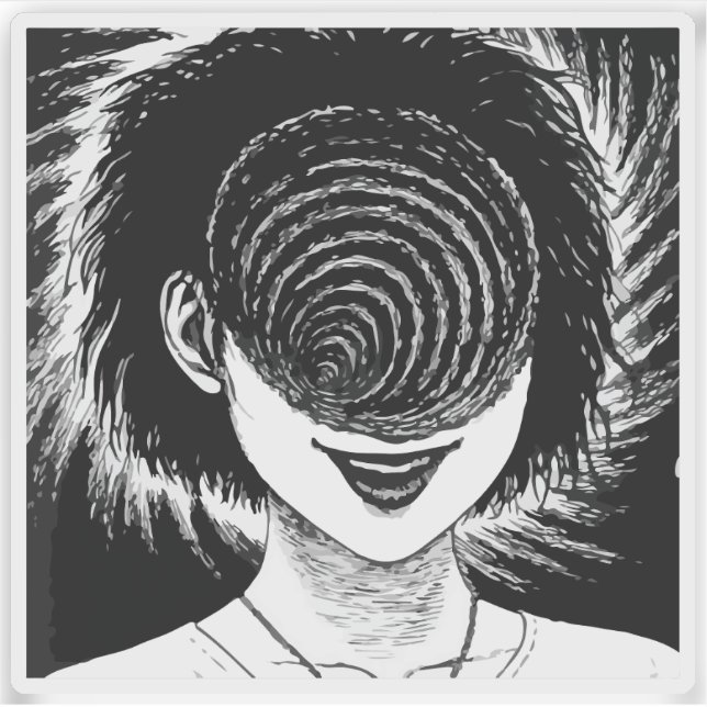 Pegatina Horror anime girl  (Anverso)