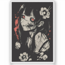 Pegatina Horror anime girl 