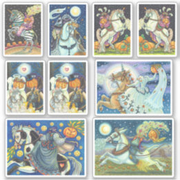 PEGATINA HORSEMAN HORSEWOMAN HALLOWEEN, SIN CABEZA, ASESORA