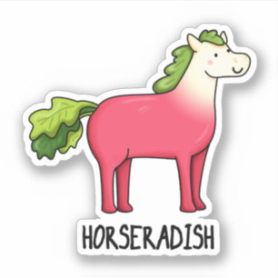 Pegatina Horseradish Funny Horse Pun