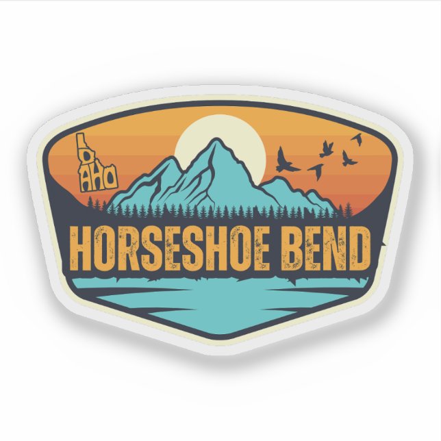 Pegatina Horseshoe Bend, Idaho (Anverso)