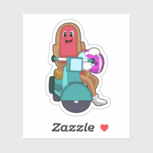 Pegatina Hotdog como ciclista con Scooter.PNG
