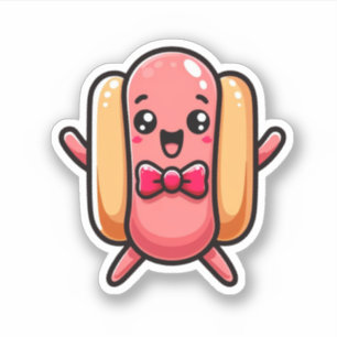 Pegatina Hotdog divertido y lúdico