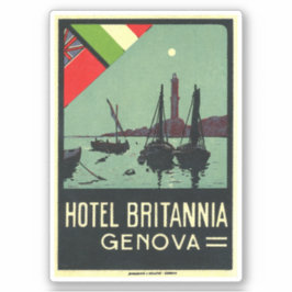 Pegatina Hotel Briannia Genova