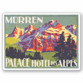 Pegatina Hotel Palace Des Alpes Murren Suiza