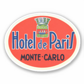 Pegatina Hotel Paris Montecarlo Monaco