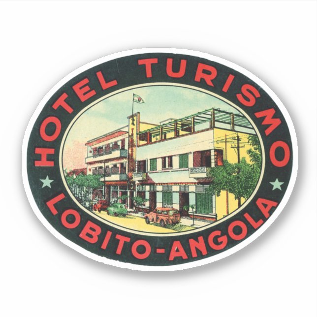 Pegatina Hotel Turismo Lobito Angola (Anverso)