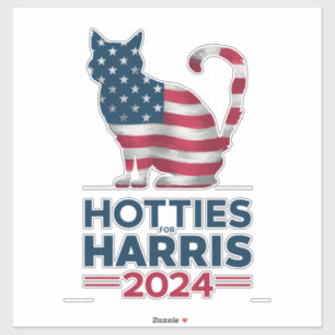 Pegatina Hotties For Harris 2024 Cat Ladies Kamala Harris