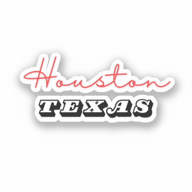 Pegatina Houston Texas (Anverso)