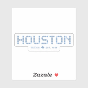 Pegatina Houston Tile, Blue Tile, Houston Texas