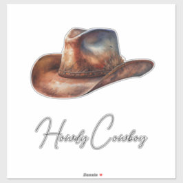 Pegatina Howdy Cowboy Gorra