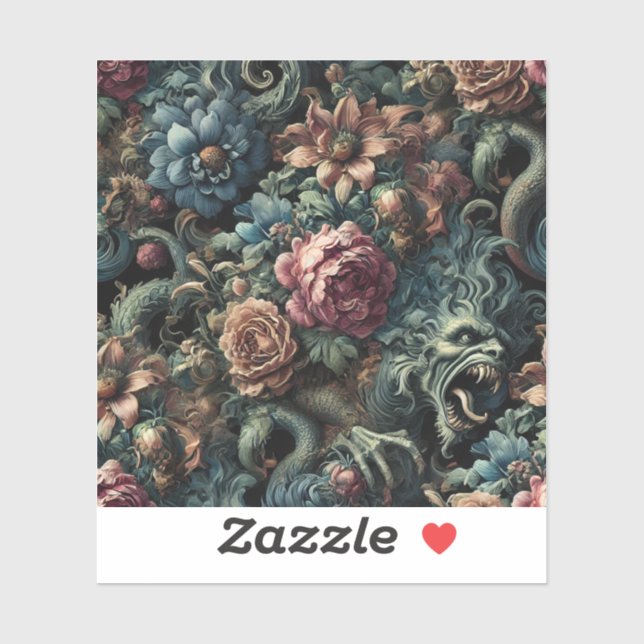 Pegatina Howl of the Gilded Wild – Gothic Mythical  (Hoja)