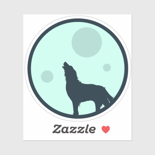 Pegatina Howl to the Moon (Hoja)