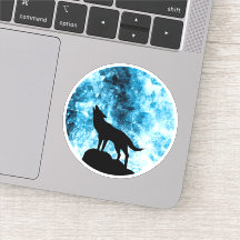 Howling Wolf Winter humo azul de nieve Resumen