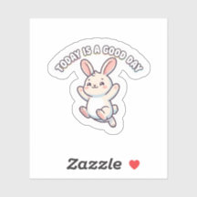 Hoy Es un Buen Día Cute Bunny Sticker