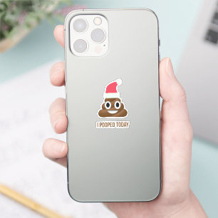 Pegatina Hoy He Popopedo A Funny Brown Emoji Navidades Gorr