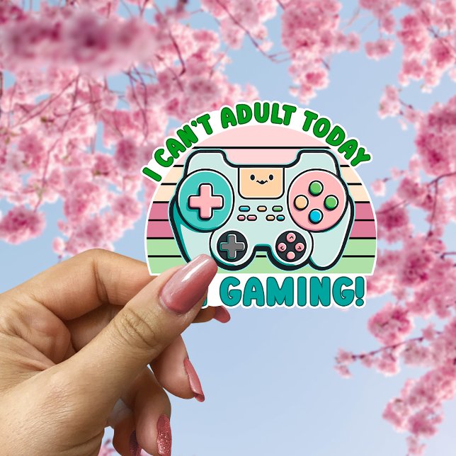 Pegatina Hoy no puedo adultar joystick lindo (Subido por el creador)