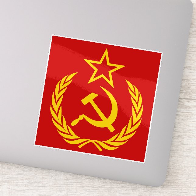 Pegatina Hoz y Martillo, URSS, CCCP, Comunismo (Detalle)
