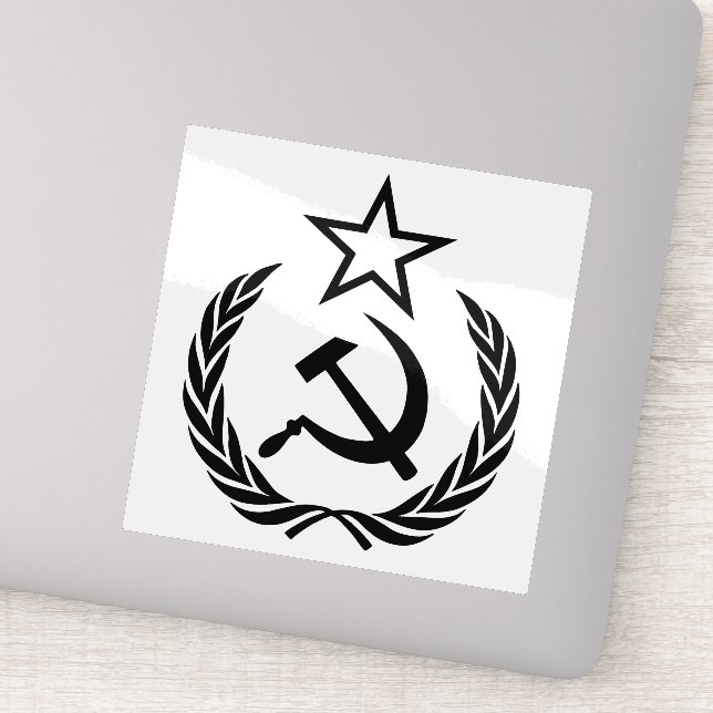 Pegatina Hoz y Martillo, URSS, CCCP, Comunismo (Detalle)