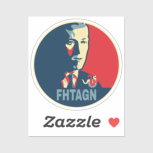 Pegatina Hp Lovecraft FHTAGN Estilo Esperanza