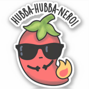 Pegatina Hubba-hubba-nero Funny Habanero Pun