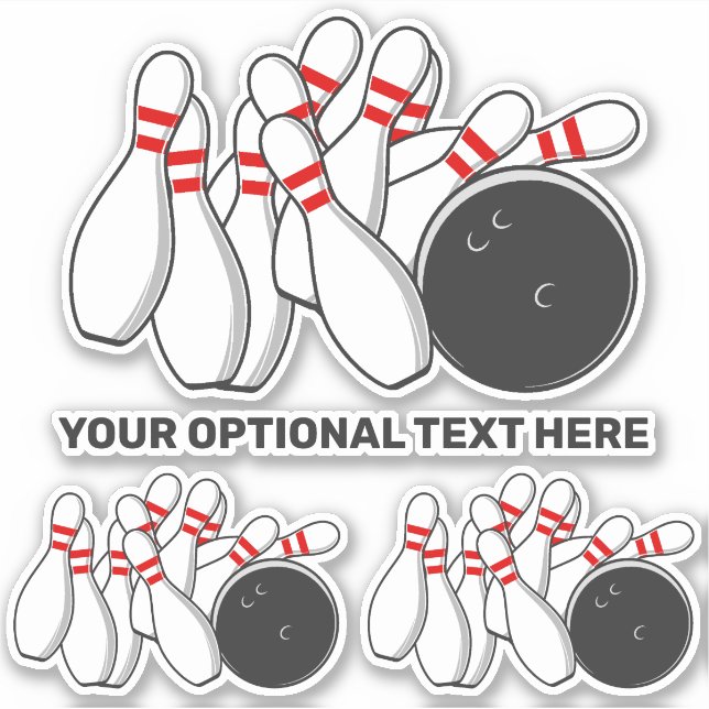 Pegatina Huelga de bolos de personalizado (Anverso)