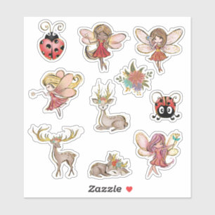 Pegatina Huerto de hadas