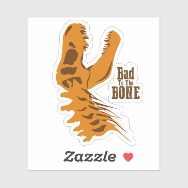 Pegatina Huesos T-Rex (Hoja)