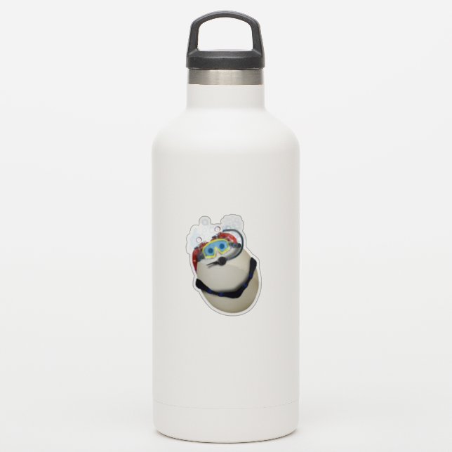 Pegatina Huevo de Buceo SCUBA (Botella de agua)