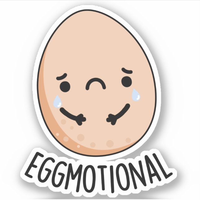 Pegatina Huevo emocional divertida emocional (Anverso)