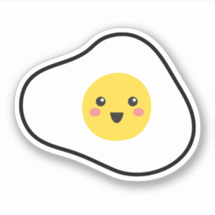 Pegatina Huevo frito al estilo kawaii