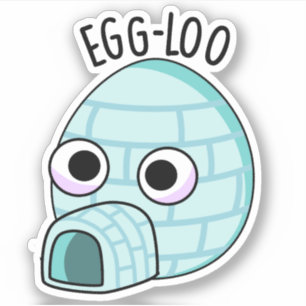 Pegatina Huevo-loo Funny Egg Pun