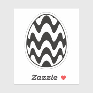 Pegatina Huevo único para el Día de Pascua