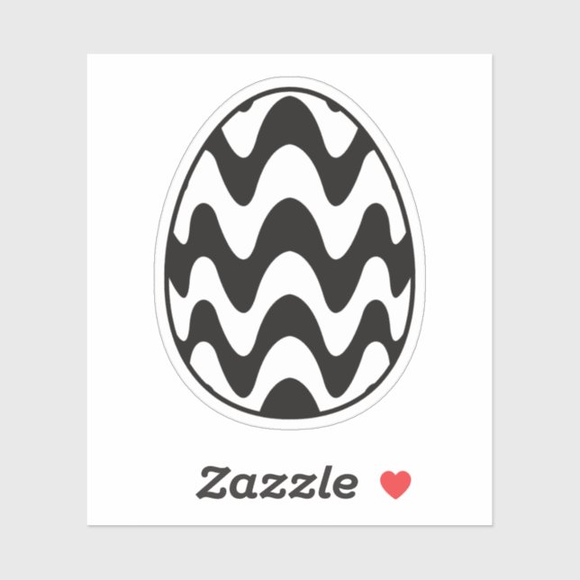 Pegatina Huevo único para el Día de Pascua (Hoja)