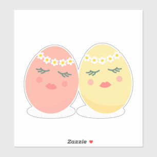 Pegatina Huevos de Pascua lindos Stickers de Vinilo de Cort