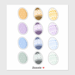 Pegatina Huevos de Pascua Palo Coloridos