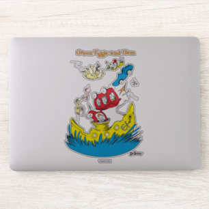 Pegatina Huevos verdes y jamón   No Me Gustan En Ninguna P