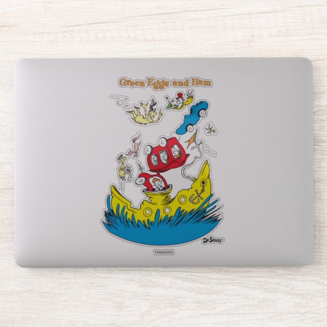 Pegatina Huevos verdes y jamón | No Me Gustan En Ninguna Pa (Ordenador)