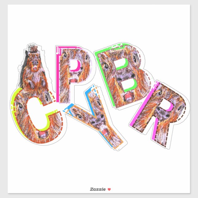 PEGATINA "HUH" CAPYBARA (Hoja)