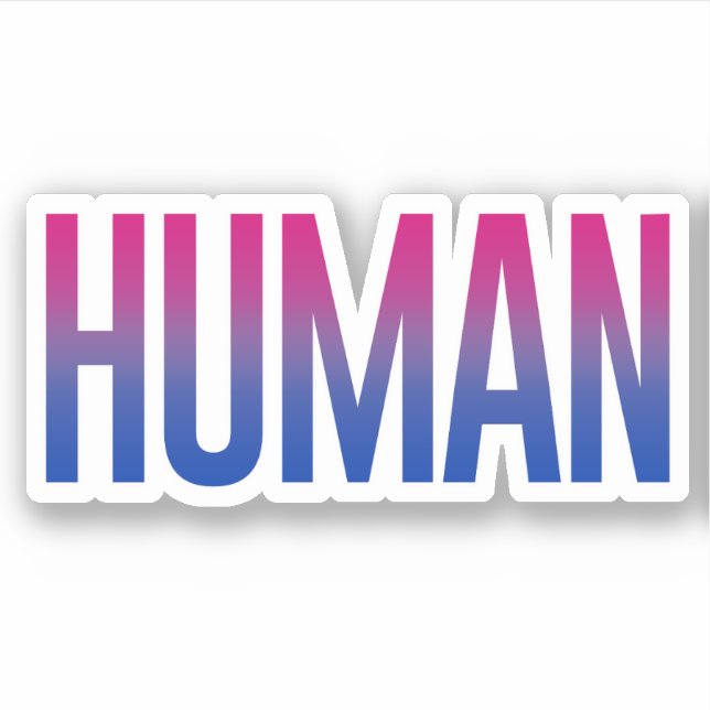 Pegatina Humano Bisexual (Anverso)