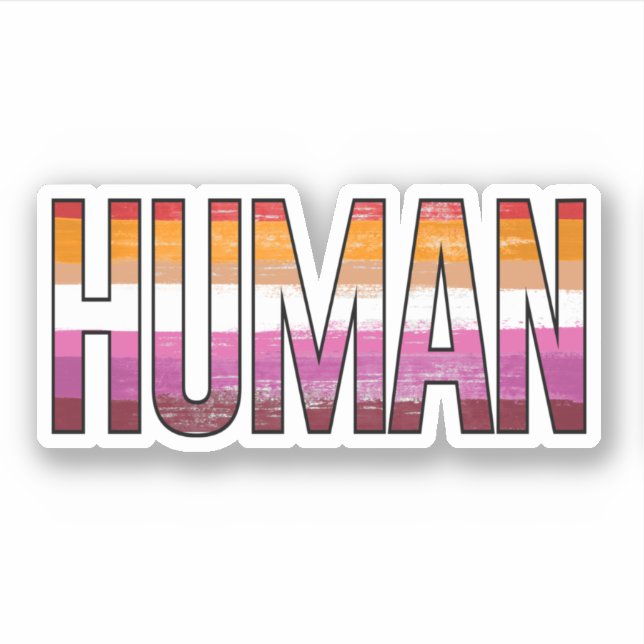 Pegatina Humano Lesbiana (Anverso)
