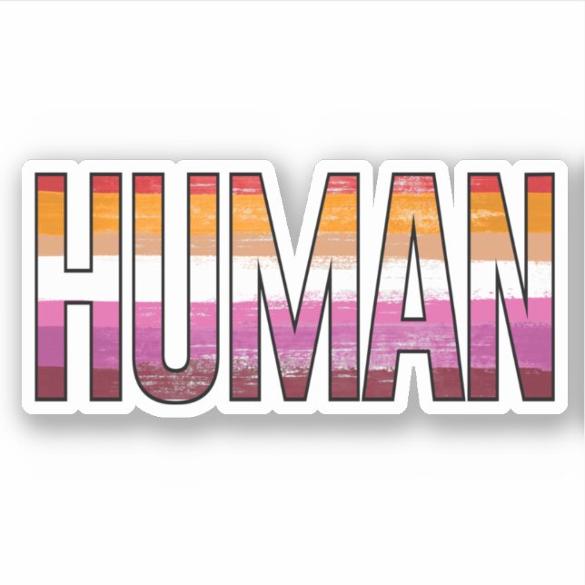 Pegatina Humano Lesbiana (Anverso)