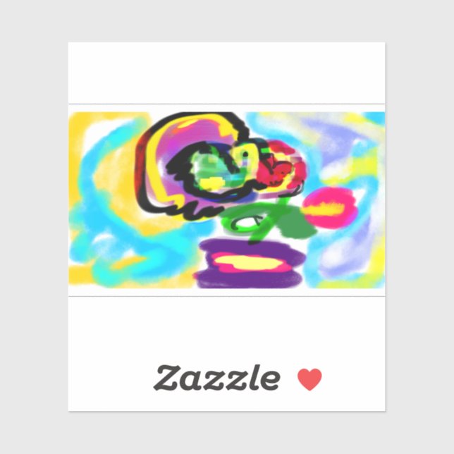 Pegatina Hummingbird spring  (Hoja)