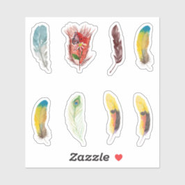 Pegatina Hummingbirds plumas coloridas de Cute Scrapbooking