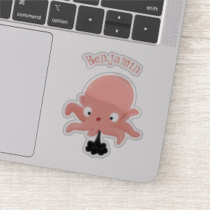 Pegatina Humor de personalizado de pulpo de bebé de color r