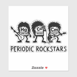 Pegatina Humor de Química de Rockstars Periódicos